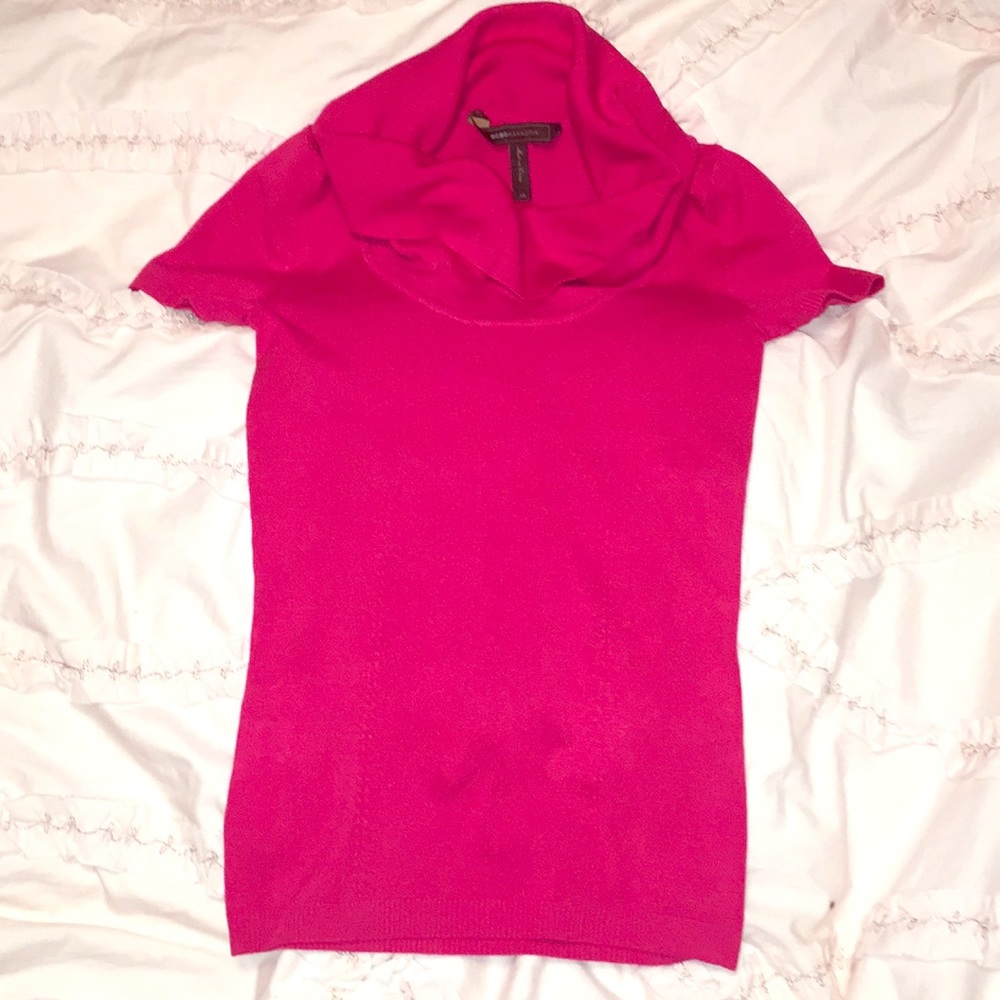 BCBG short sleeve cowl neck sweater
